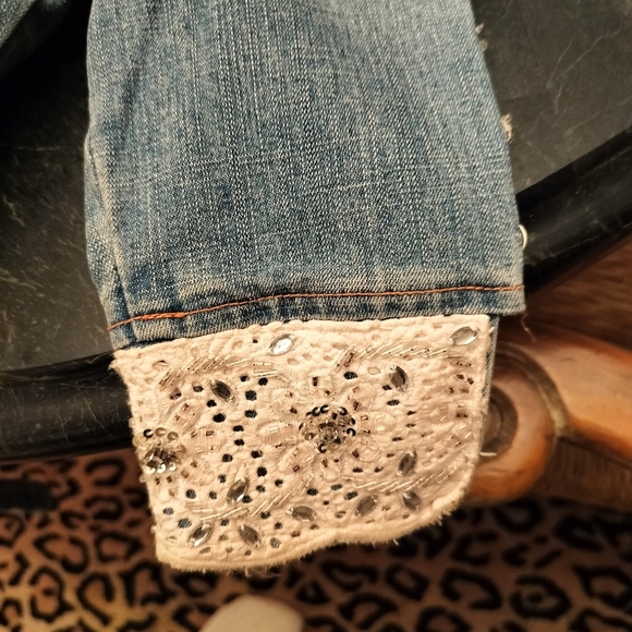 Miss F&2 Vintage Lace Trim Cream Blue Top and Shorts - Picture 8 of 11